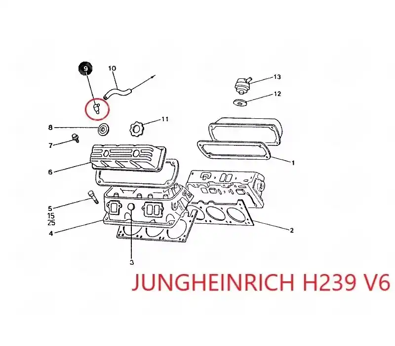 Odpowietrznik pokrywy zaworów JUNGHEINRICH H239 V6 | Wysoka jakość