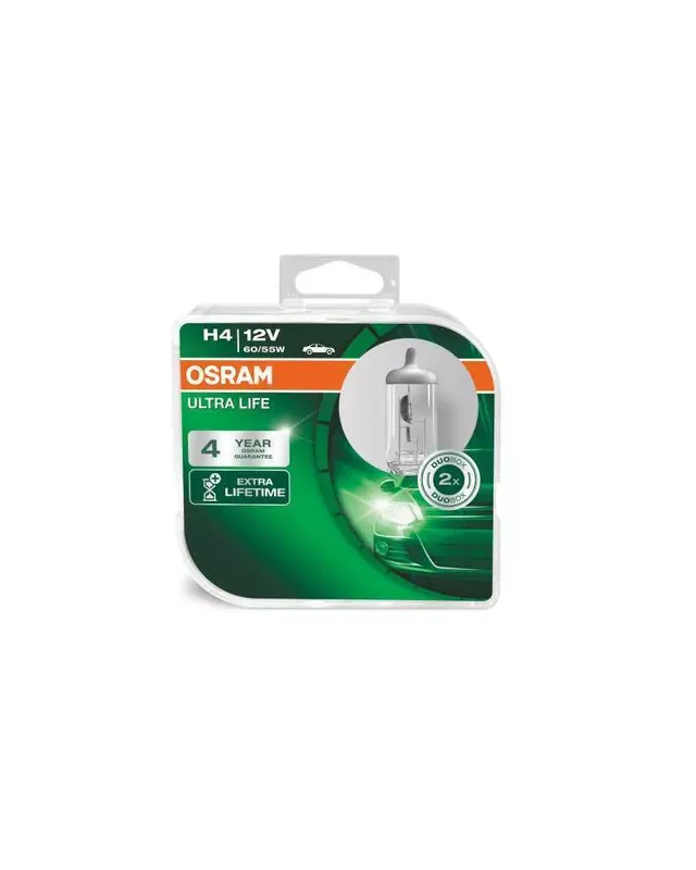 żarówka Osram ultra life h4 12v duo 2 szt dłuższa żywotność | Premium
