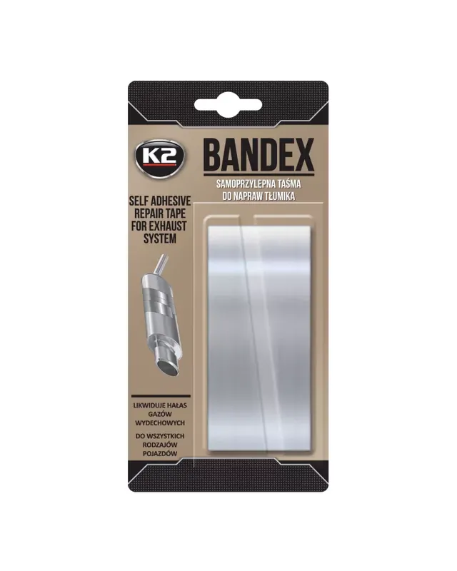 K2 BANDEX aluminiowa taśma do naprawy rur tłumików | Top produkt