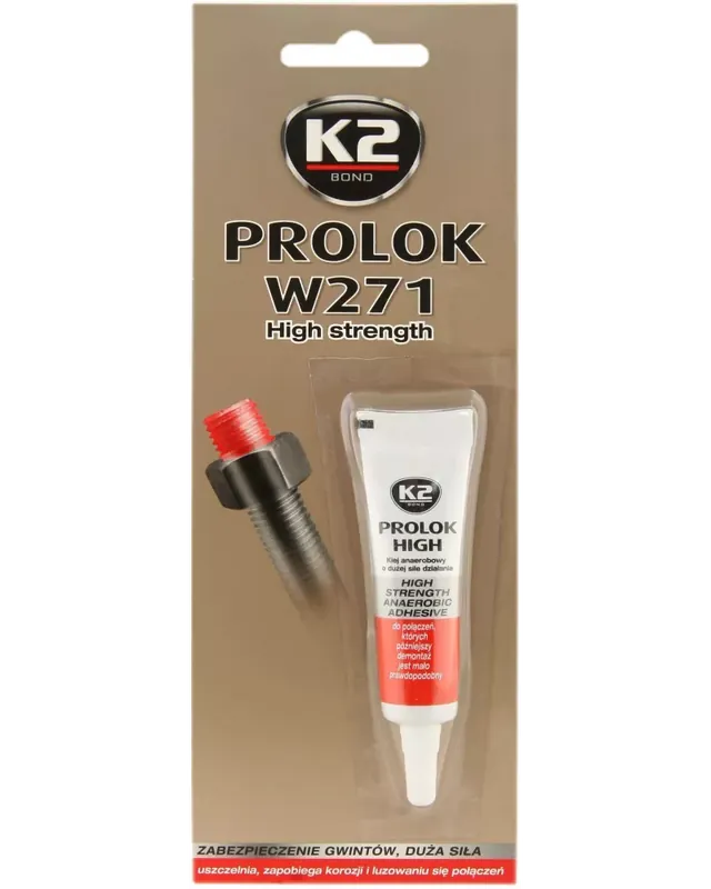 Superoferta | K2 PROLOK HIGH KLEJ DO GWINTÓW ŚRUB CZERWONY 6ML