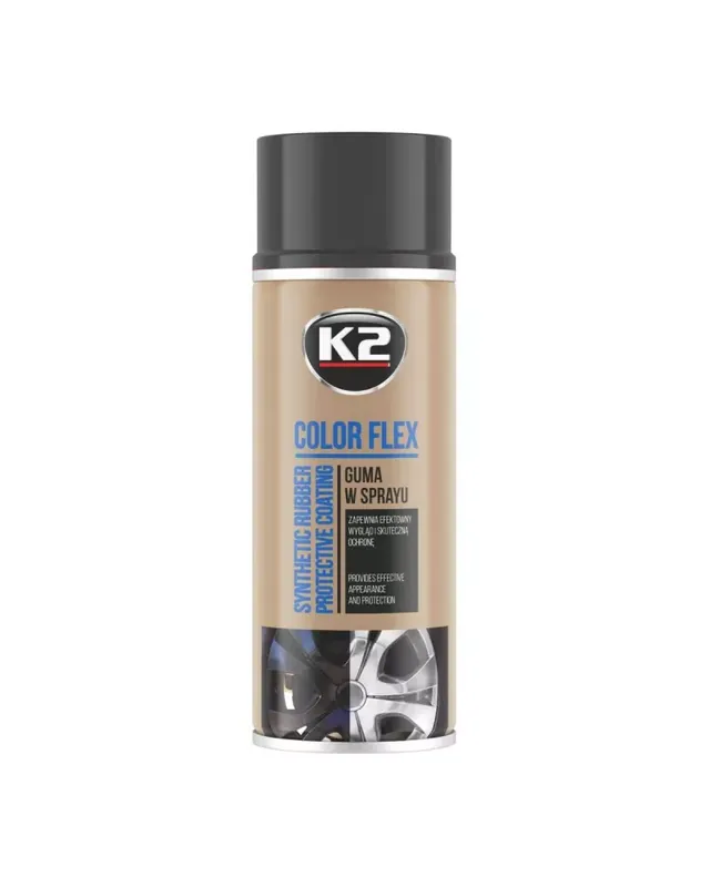 K2 COLOR FLEX GUMA W SPRAYU CZARNY MAT 400 ML - Premium