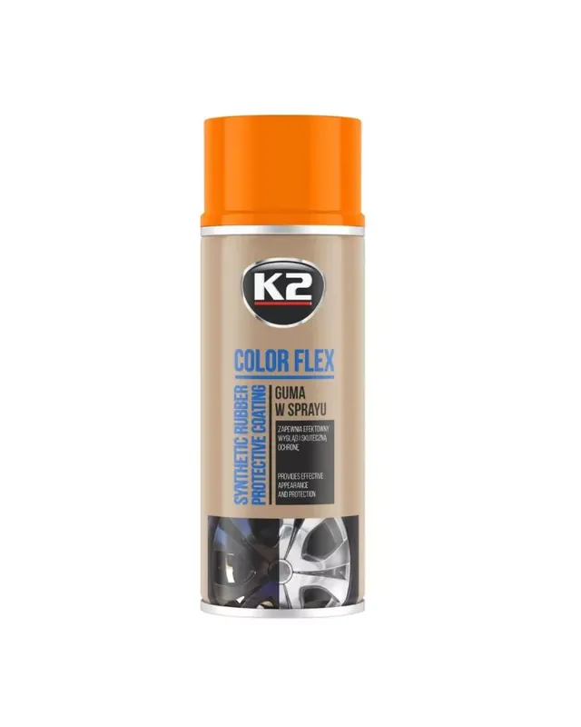 Już w sprzedaży | K2 COLOR FLEX GUMA W SPRAYU POMARAŃCZOWY 400 ML