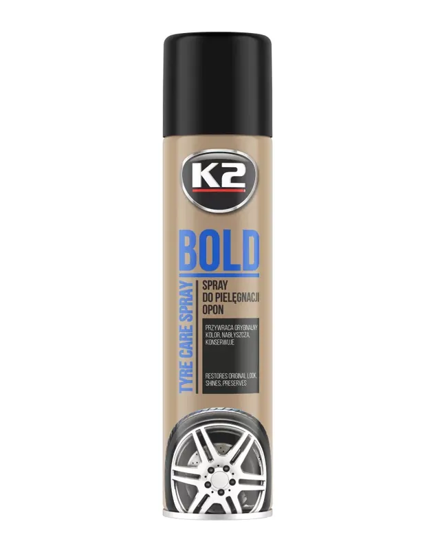 Nowa pozycja w ofercie | K2 BOLD NABŁYSZCZA I PIELĘGNUJE OPONY 600ML SPRAY