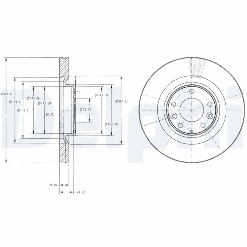 Sprawdzony wybór | Tarcza hamulcowa przód DELPHI BG9104