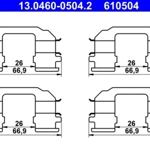 Zostało tylko kilka sztuk - Zestaw montażowy klocka ham ATE 13.0460-0504.2