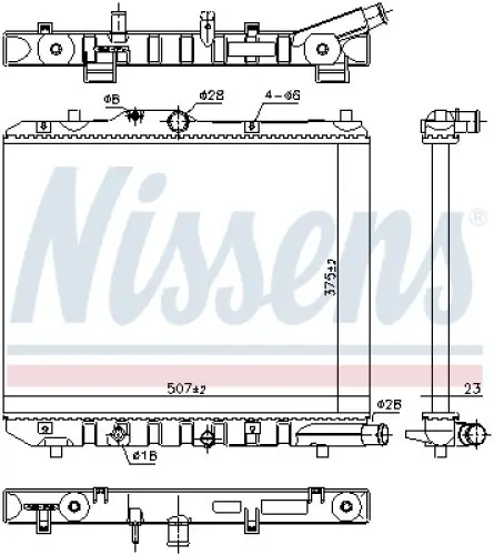Łatwy zwrot | Chłodnica silnika NISSENS 630708