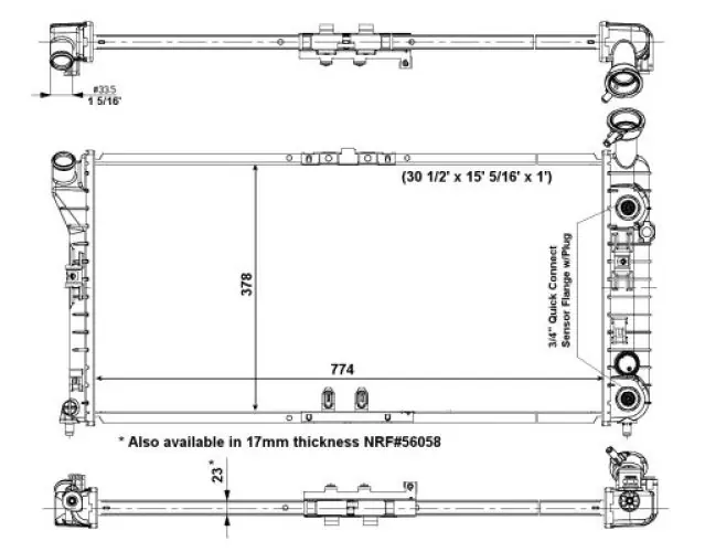 Na zamówienie | Chłodnica silnika NRF 56004 52401485
