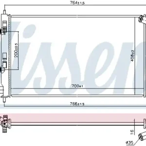 Chłodnica silnika NISSENS 628979 1350A298 | Produkt ceniony przez klientów