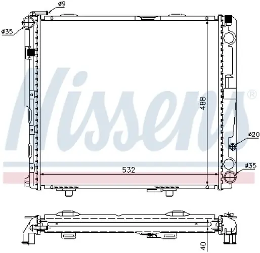 Chłodnica silnika NISSENS 62696A 1245001702 | Dodatkowy rabat
