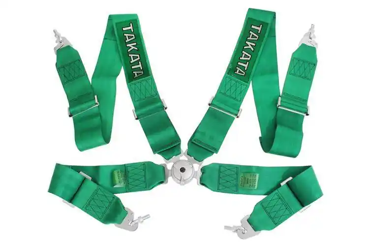 Prosto od producenta - Pasy sportowe 4p 3" Zielone Takata Replica harness