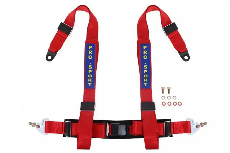 Pasy sportowe 4p 3" Czerwone - Pro Sport | Promocja