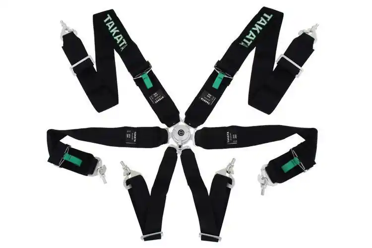 Na stanie | Pasy sportowe 6p 3" Czarne Takata Replica harness