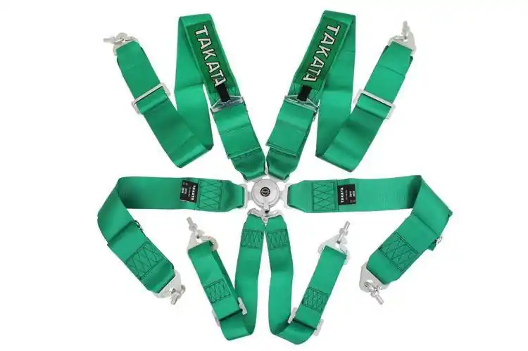 Już w sprzedaży - Pasy sportowe 6p 3" Zielone Takata Replica harness