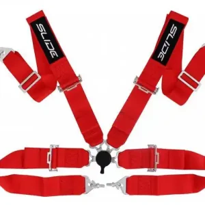 Pasy sportowe Slide Quick 4p 3" Czerwone | Taniej