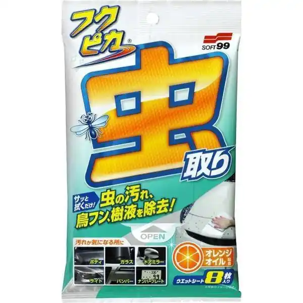 Spiesz się - Soft99 Fukupika Bugs & Droppings Removal Wipes 8 szt. (Ściereczki)