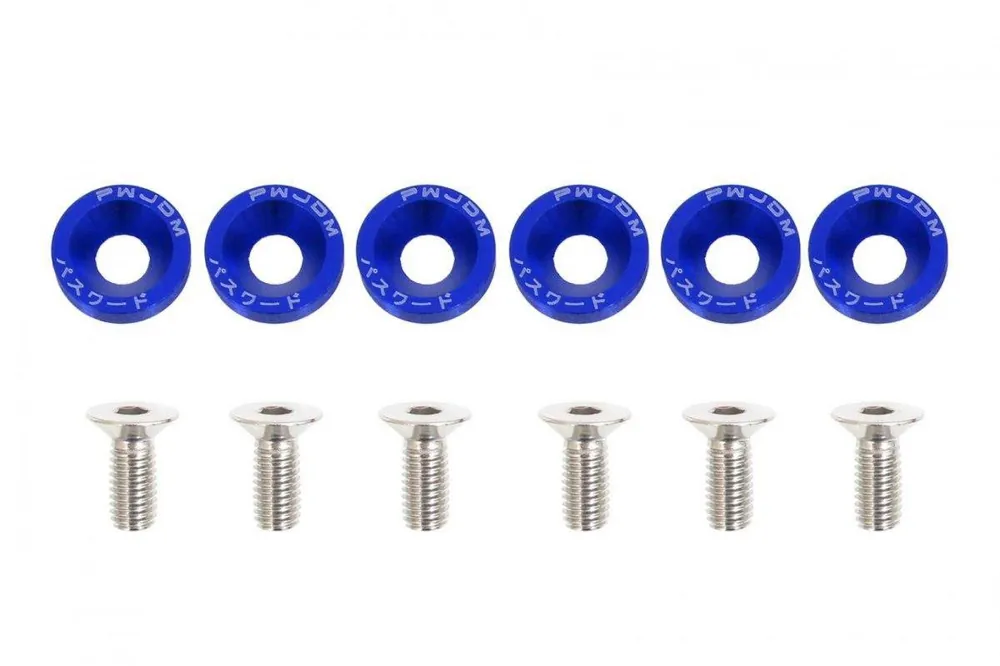 Śrubki, podkładki ozdobne M8x1.25 15mm JDM Blue | Ostatnia okazja