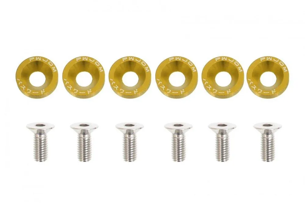 Klienci polecają | Śrubki, podkładki ozdobne M8x1.25 15mm JDM Gold