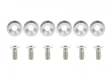 Śrubki, podkładki ozdobne M8x1.25 15mm JDM Silver - Najwyższa jakość