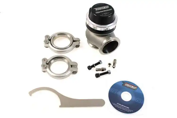 Nowość w asortymencie - Wastegate zewnętrzny TurboSmart 45mm 1.0 Bar Hyper-Gate V-Band Czarny