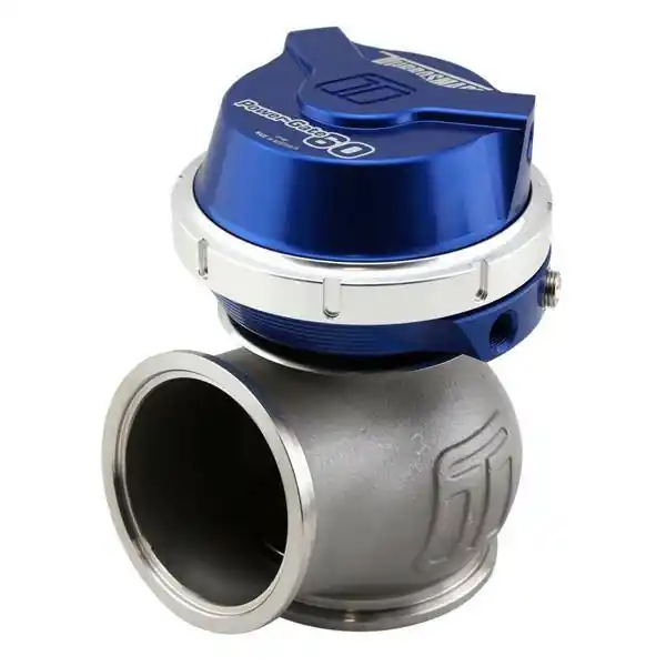 Wyjątkowa oferta | Wastegate zewnętrzny TurboSmart 60mm 1.0 Bar Power-Gate Gen V Niebieski