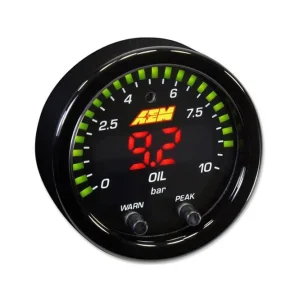 Zegar AEM Electronics X-Series 10 BAR Oil Pressure - Wielka wyprzedaż