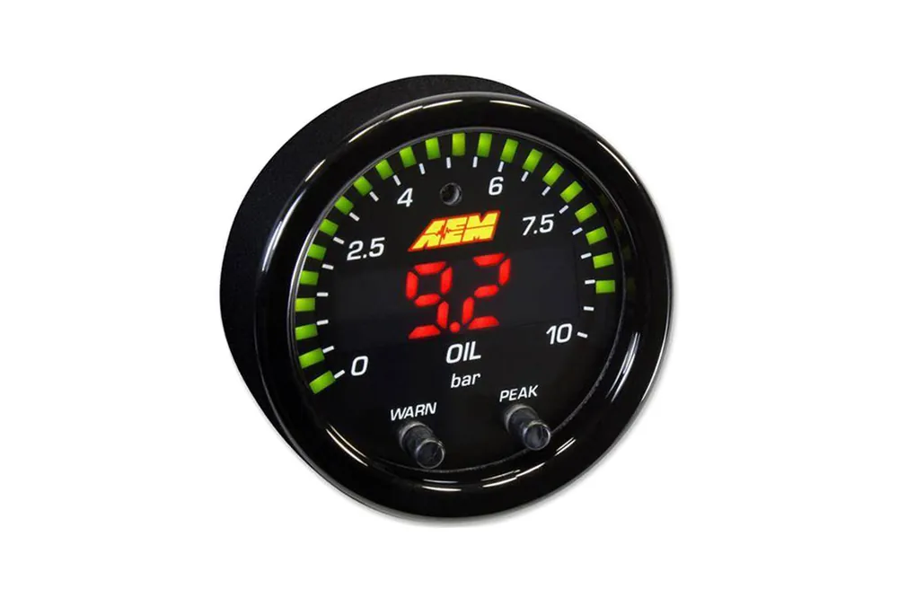 Zegar AEM Electronics X-Series 10 BAR Oil Pressure - Wielka wyprzedaż