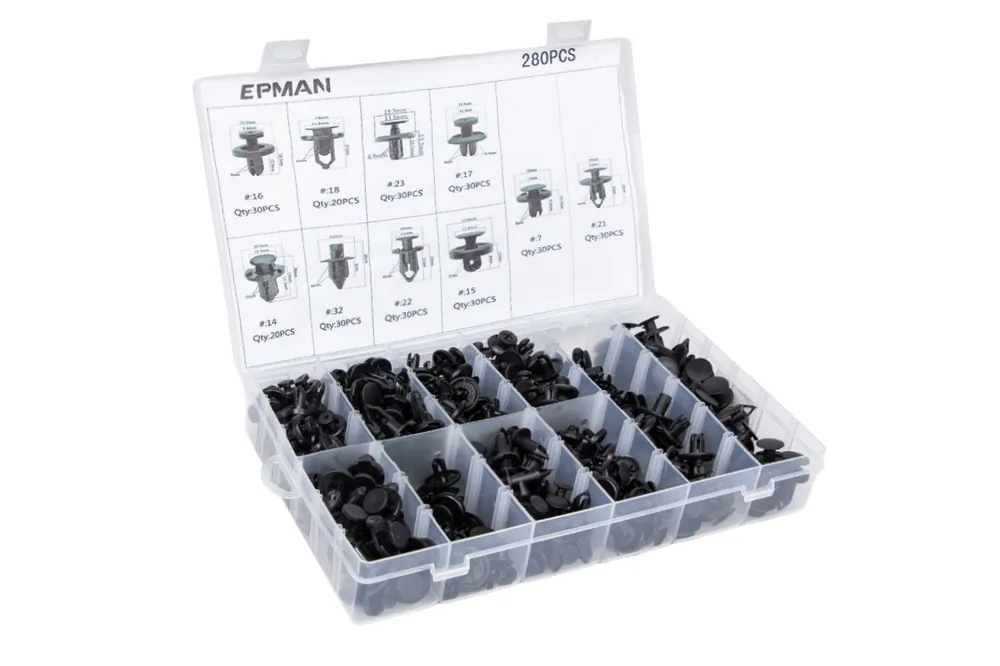 Zestaw Kołków Spinek Montażowych 280 szt - Oferta promocyjna