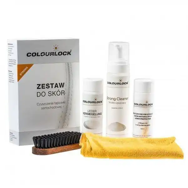 Oszczędź więcej | Colourlock Zestaw do czyszczenia skóry Strong z mleczkiem pielęgnującym
