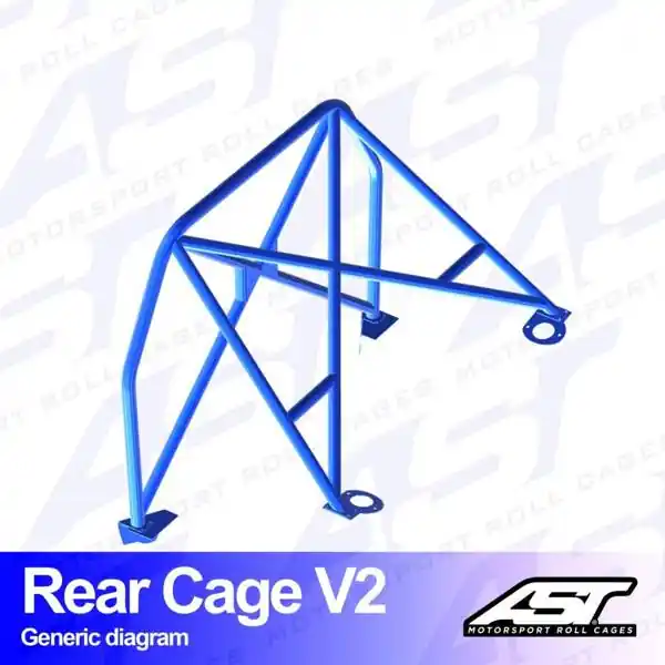 Zostało kilka sztuk | Roll Bar VW Golf (Mk4) 3-drzwiowa Hatchback 4Motion tylna klatka V2