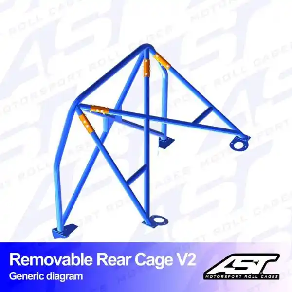 Roll Bar VOLVO 240 4-door Sedan demontowalna tylna klatka V2 - Wielka wyprzedaż