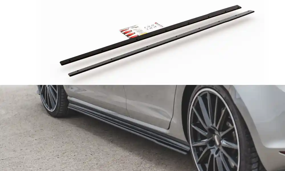 Kupuj bezpiecznie - Dokładka Volkswagen Golf 7 GTI Progi Racing Black