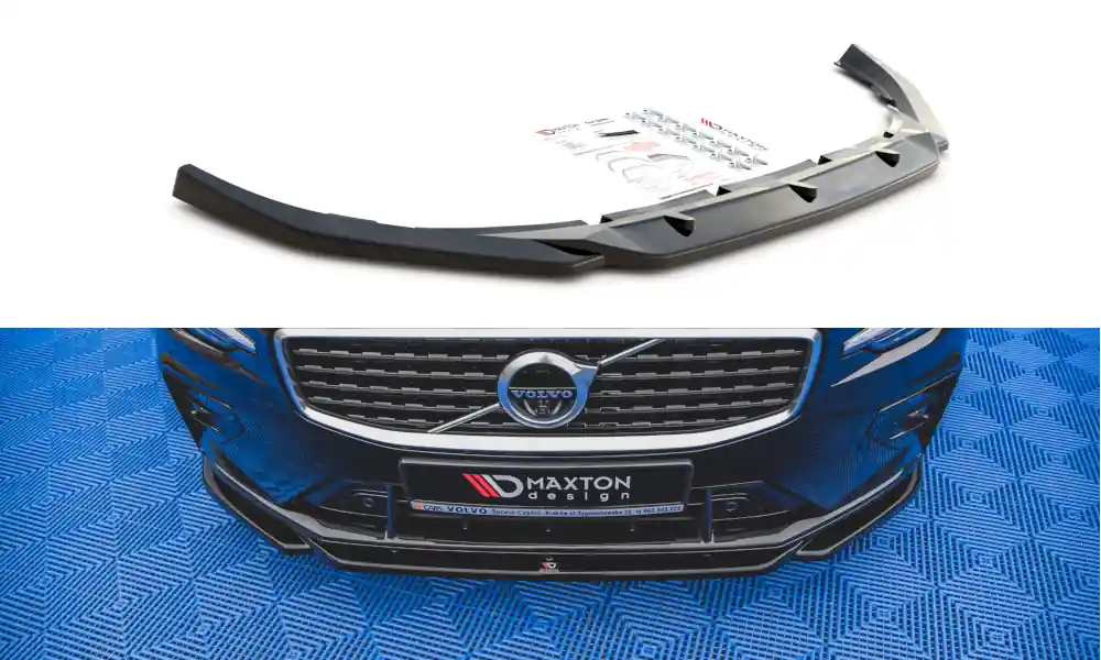 Zostało kilka sztuk | Splitter Volvo S60 III R-Design przód v.2 Gloss Black