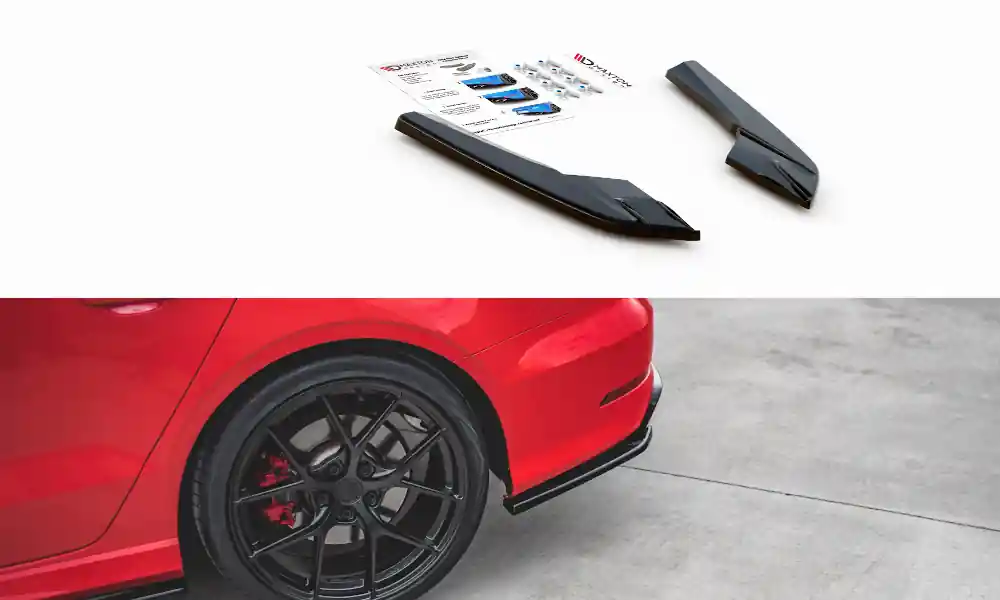 Ekspresowa dostawa | Splitter Audi S3 8V Tył Boczne Gloss Black