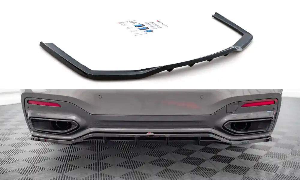 Splitter BMW 7 G11 Facelift M-Pack Tył Środkowy z Dyfuzorem Gloss Black - Jakość premium