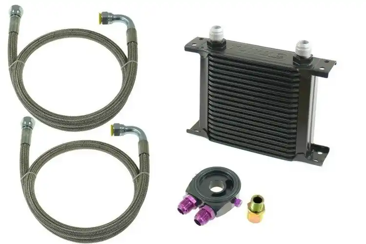 Zestaw Chłodnica Oleju TurboWorks Slim 25-rzędowa 140x195x50 AN10 Black - Sprawdzony wybór