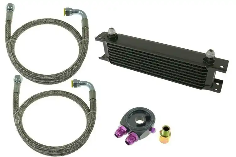 Od ręki | Zestaw Chłodnica Oleju TurboWorks 13-rzędowa 260x100x50 AN10 Black