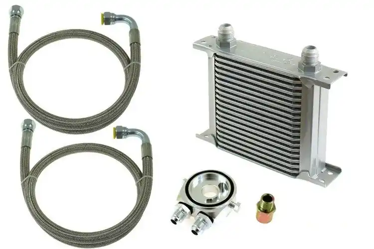 Okazja dnia | TurboWorks Oil Cooler Kit Slim 16-rows 140x125x50 AN8 Silver