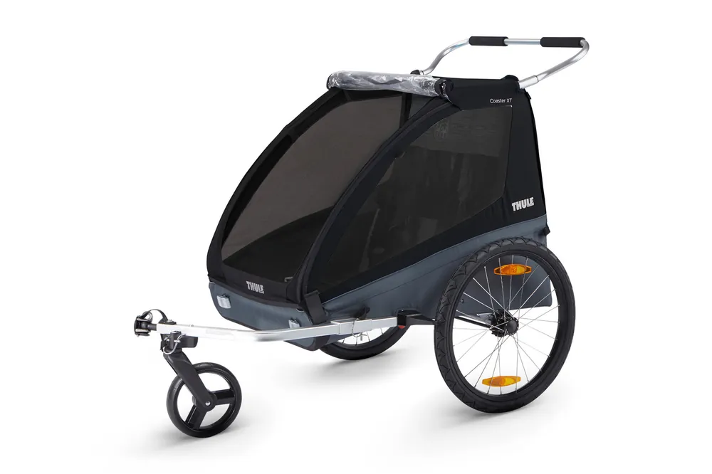 Thule Coaster XT bike trailer+Stroll Black przyczepka rowerowa - powystawowa - Świetna oferta
