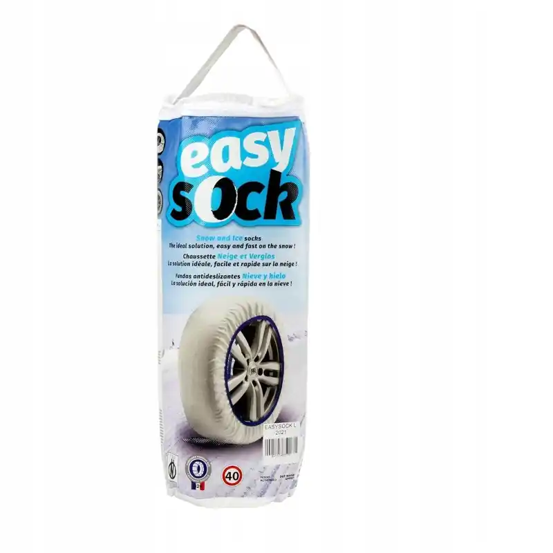 Bezpośrednio z fabryki | ŁAŃCUCHY ŚNIEGOWE NA OPONY SAMOCHODOWE EASY SOCK CAD8015 ROZMIAR L