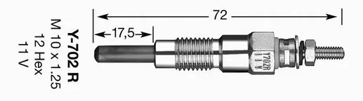 Wysyłka od ręki | 1065 NGK ŚWIECA ŻAROWA Y-702R