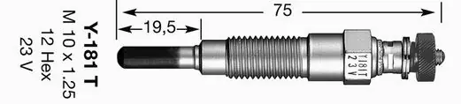Nowość w sprzedaży - 2728 NGK ŚWIECA ŻAROWA Y-181T